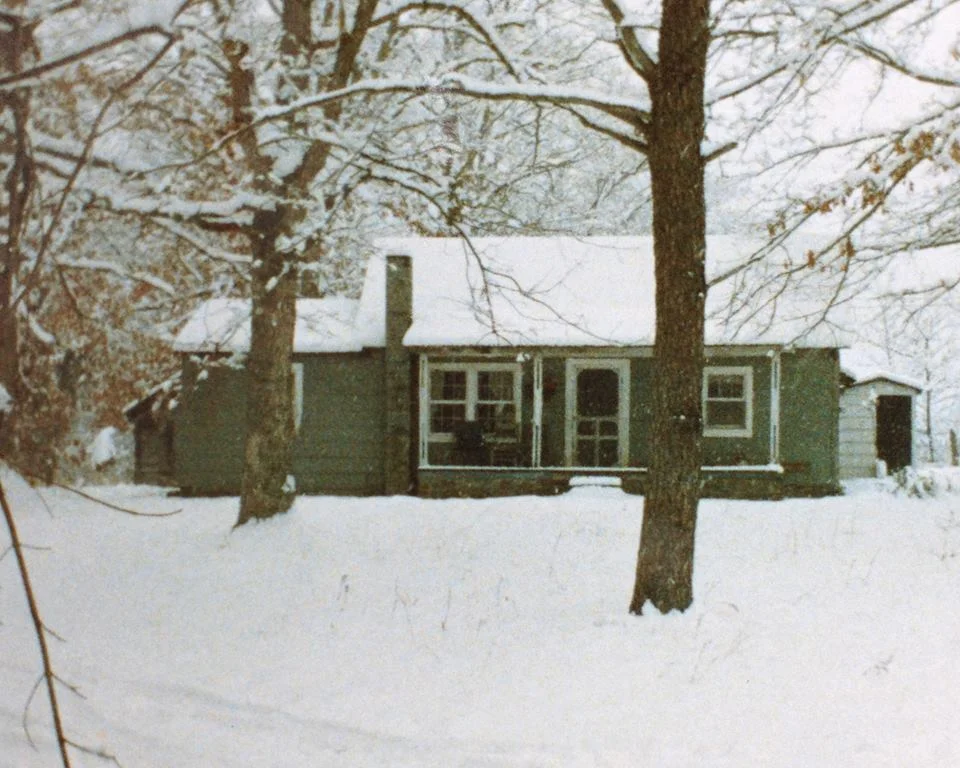 Home of Lester Key in Martha Washington, TN constructed about 1939. It was a log home - in this picture it's been covered by brickside siding. You see an addition on the lefthand side which was made about 1950 when only two of his children were still at home.