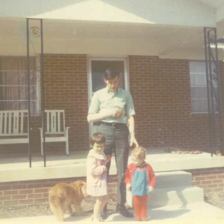 It seems we have a picture of every member of the family standing on the front porch of my grandparents' house.