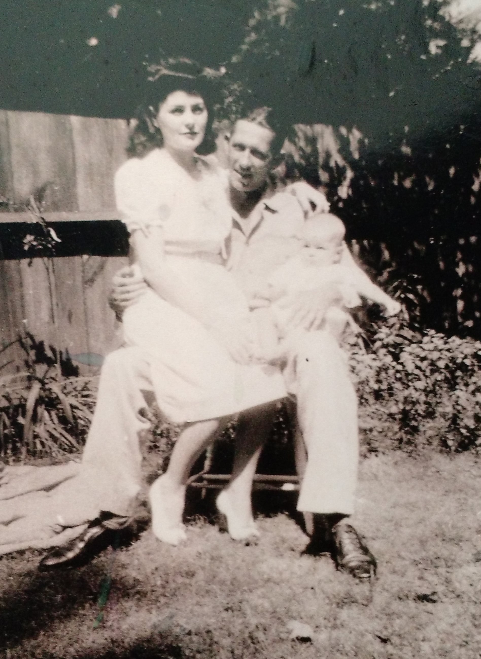 Gladys, Edker and Pam Pell
