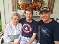 Janavee with Great-Grandson Nathaniel and Grandson Kevin