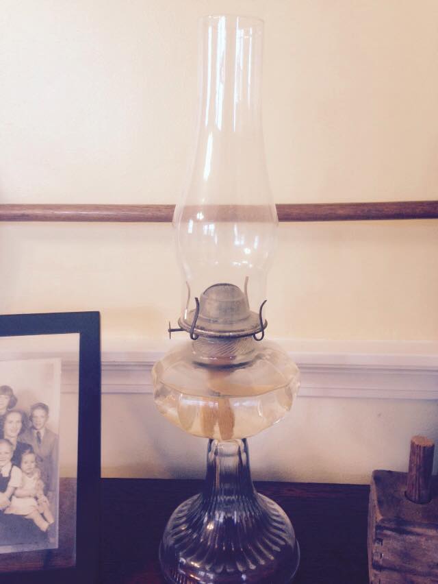 Reader Rose Davis had this lamp with a fluted fount (the part where the oil is held). 
