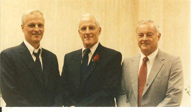 Harry Lane in the center with his brothers Larry and Emory