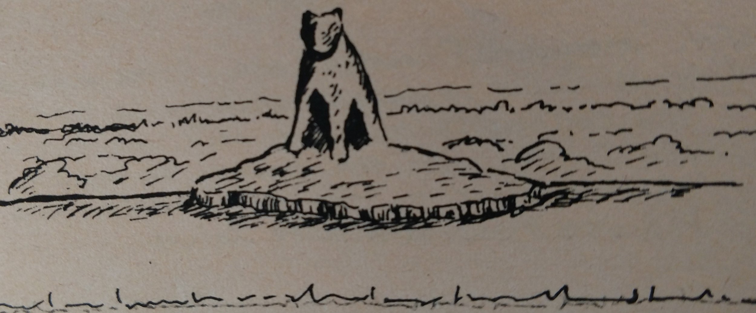 Mr. Lane’s artsitic rendering of the original Standing Stone
