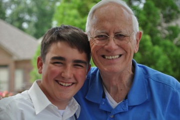 John Luke's 14th Birthday - with my Dad