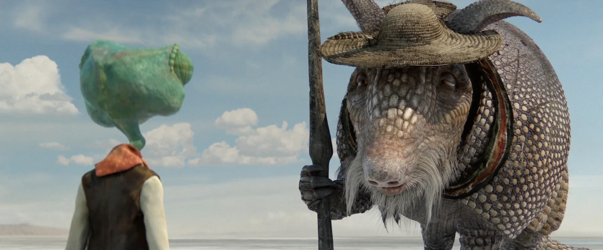 Rango (2011) Property of Nickelodeon and Paramount Pictures Responsible
for painting all maps for Roadkill including his walking stick, hat and neck scarf. Model by Jung Rock Hwang Lookdev by Gerald Gutschmidt