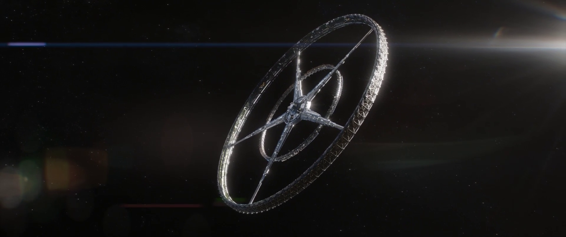 Supervised all texture work on the elysium torus. I was responsible for painting the long spokes of the ring as well as the airbeam tube that connects around at the base of each spoke. Exterior and Inner Ring textures by Hailey Moore. Interior hub t