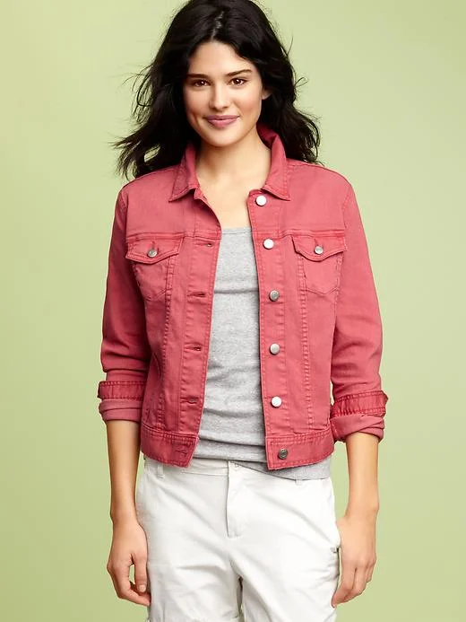 colored jeans jacket