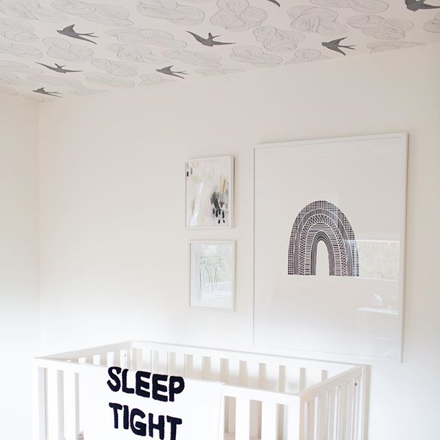 Baby girls room was all ready for her arrival! Neutrality for the win 🙌🏻 #amycarnahandesign @hyggeandwest @westelm @pbkidsmx @minted