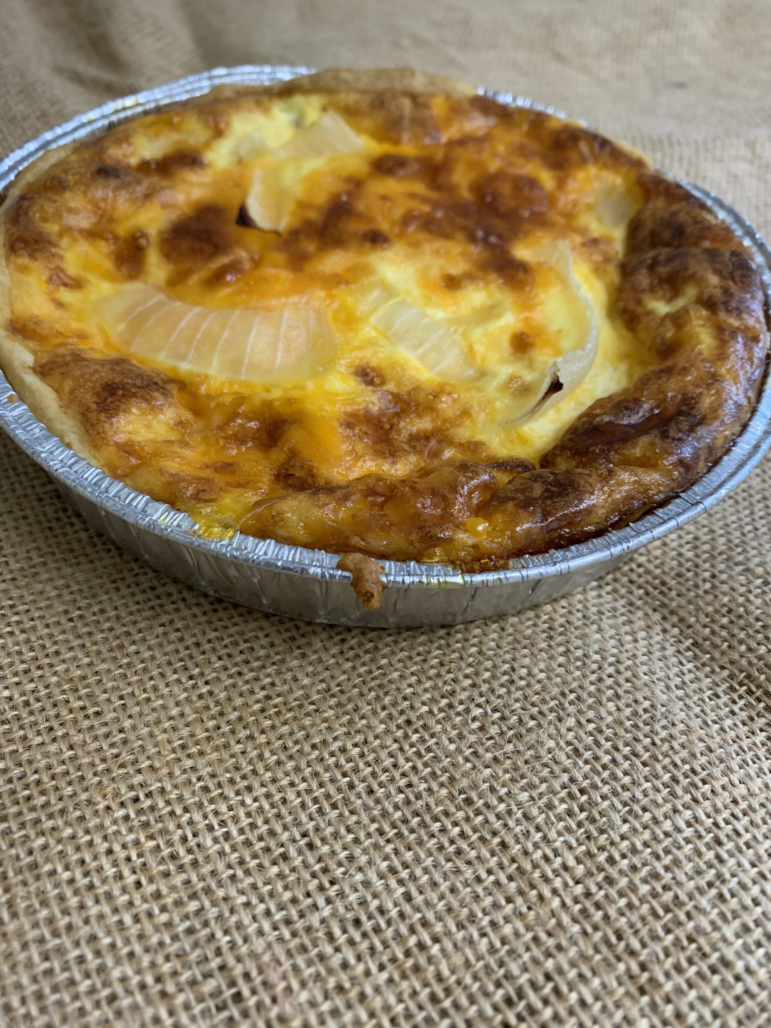 Cheese and Onion Quiche — Akins Family Bakers