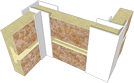 PVC INSIDE & OUTSIDE CORNER - P760 - 1-3/8" X 1-3/8" X 8'