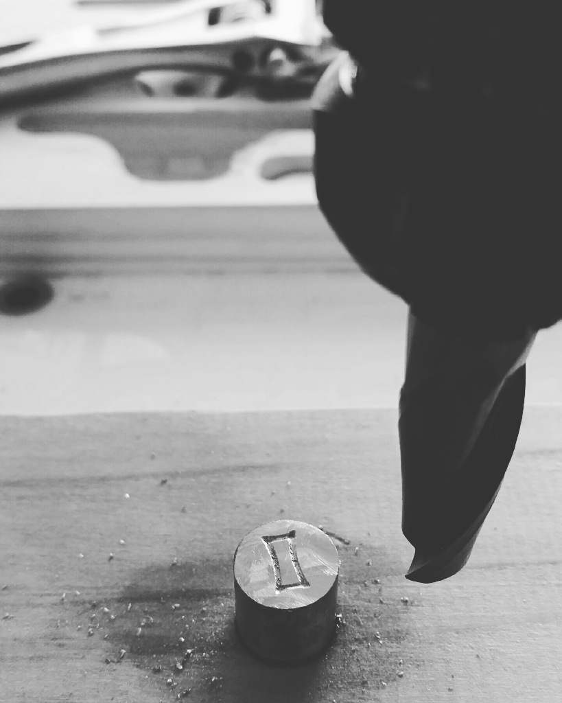 CNC of Copper Logo Dowel