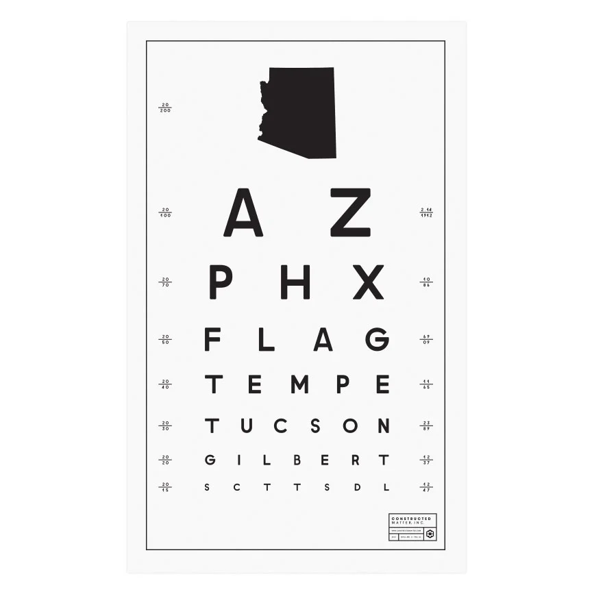 Arizona, Eye, chart, art, az