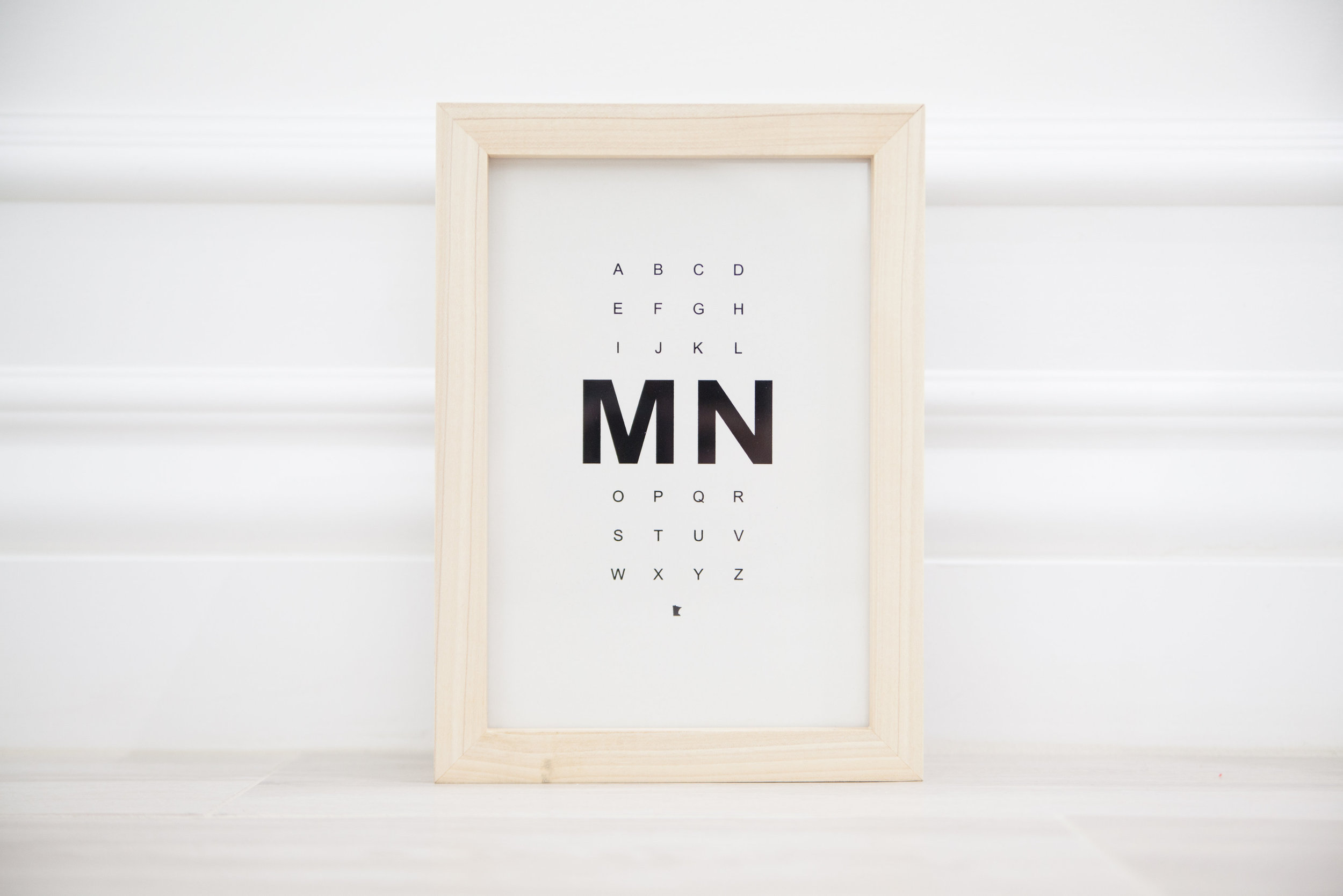 MN, art, print, alphabet, minnesota, black and white