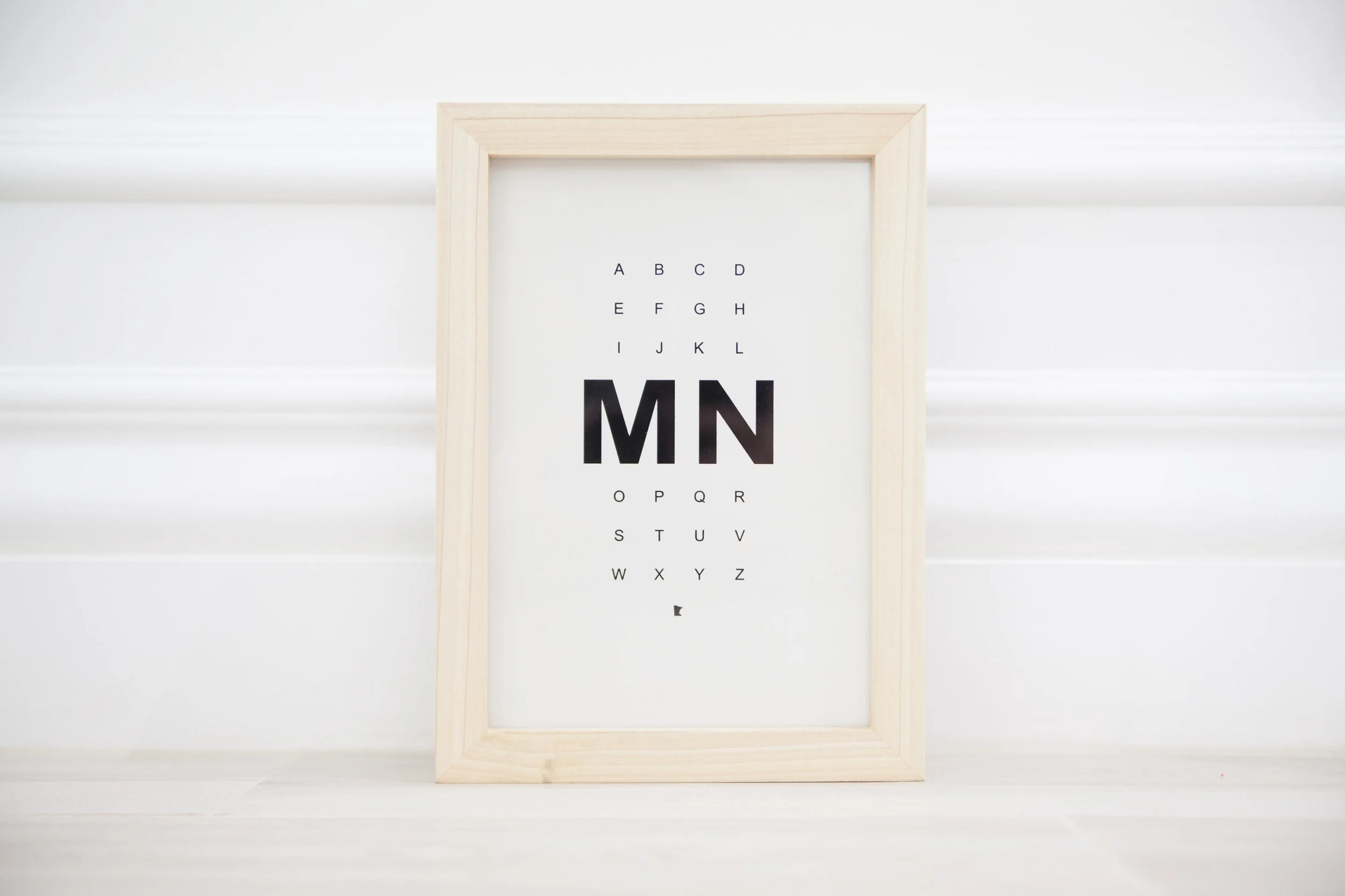 MN, art, print, alphabet, minnesota, black and white