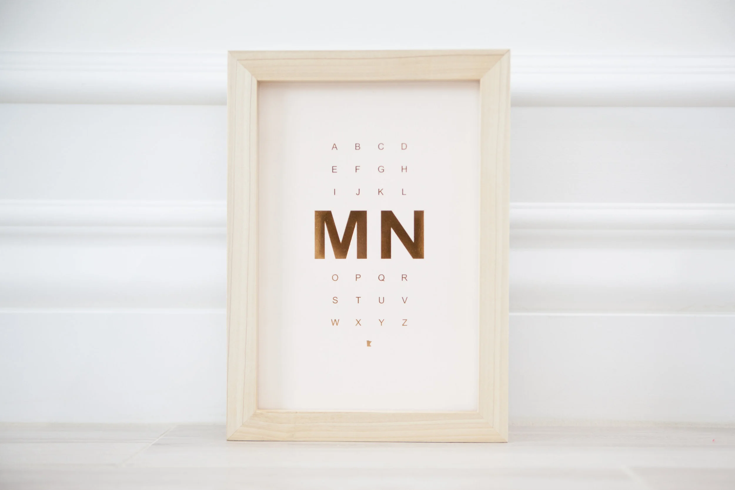 MN, art, print, alphabet, minnesota