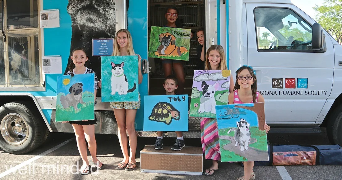 The party-goers were pleased with their masterpieces. photo courtesy of Sandra Marshall, Be...An Artist.