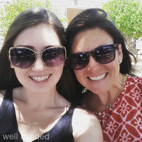 Amanda of Dog Mom Days (left) and me (the other one).