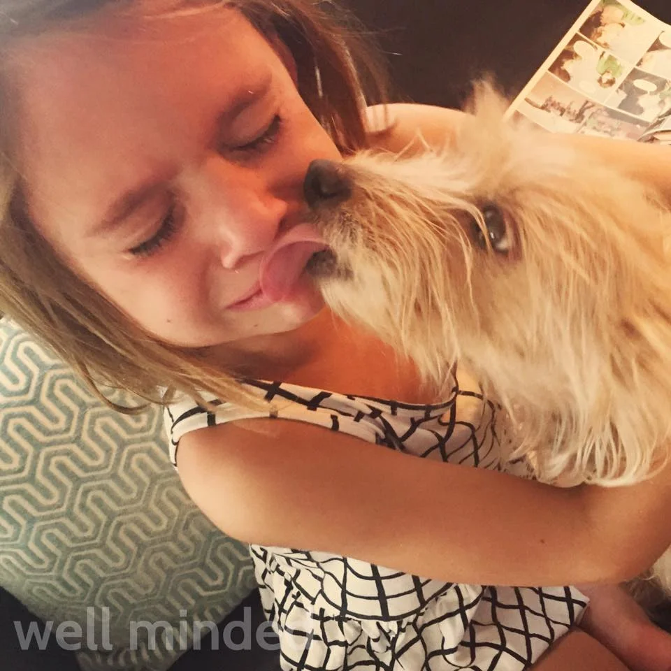 Campbell took the news about Clayton particularly hard. Our dog, N.A.S.H.A., tried to comfort her.