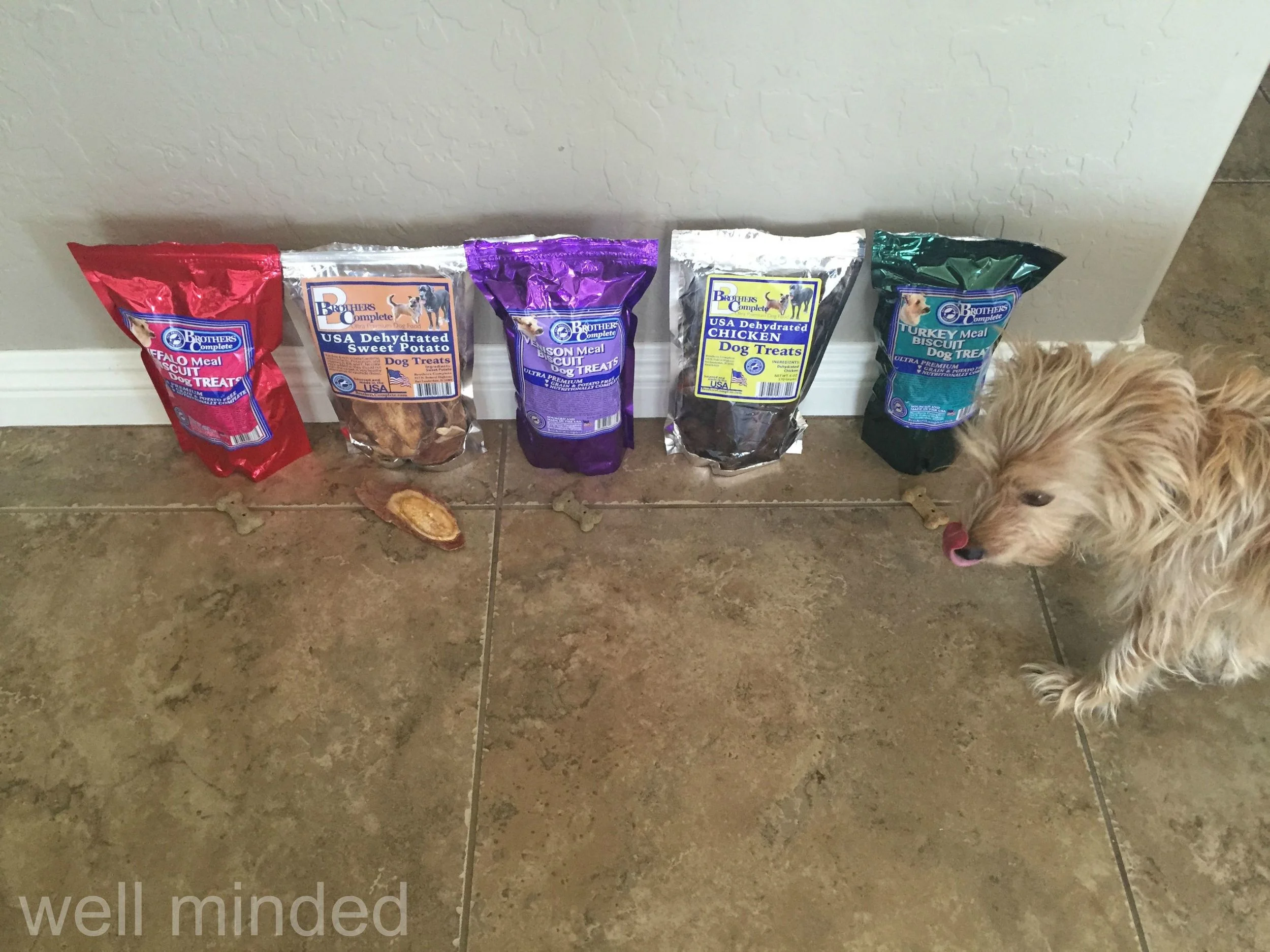 After predictably selecting the dehydrated chicken first, N.A.S.H.A. went back to check out the other offerings. Her review: YUM!