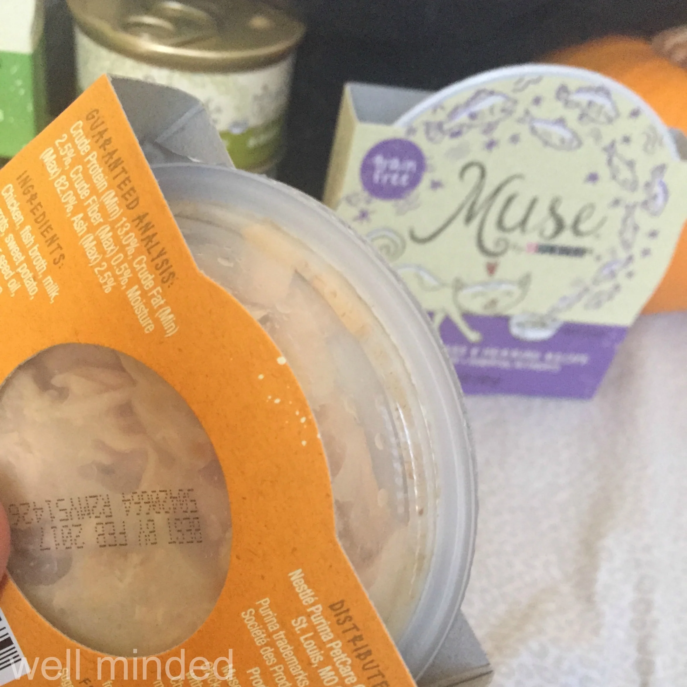 I love that many Purina Muse Natural Cat Food Varieties come in clear tubs so you can see what you're getting.