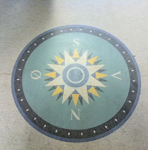 Kompasrose linoleum