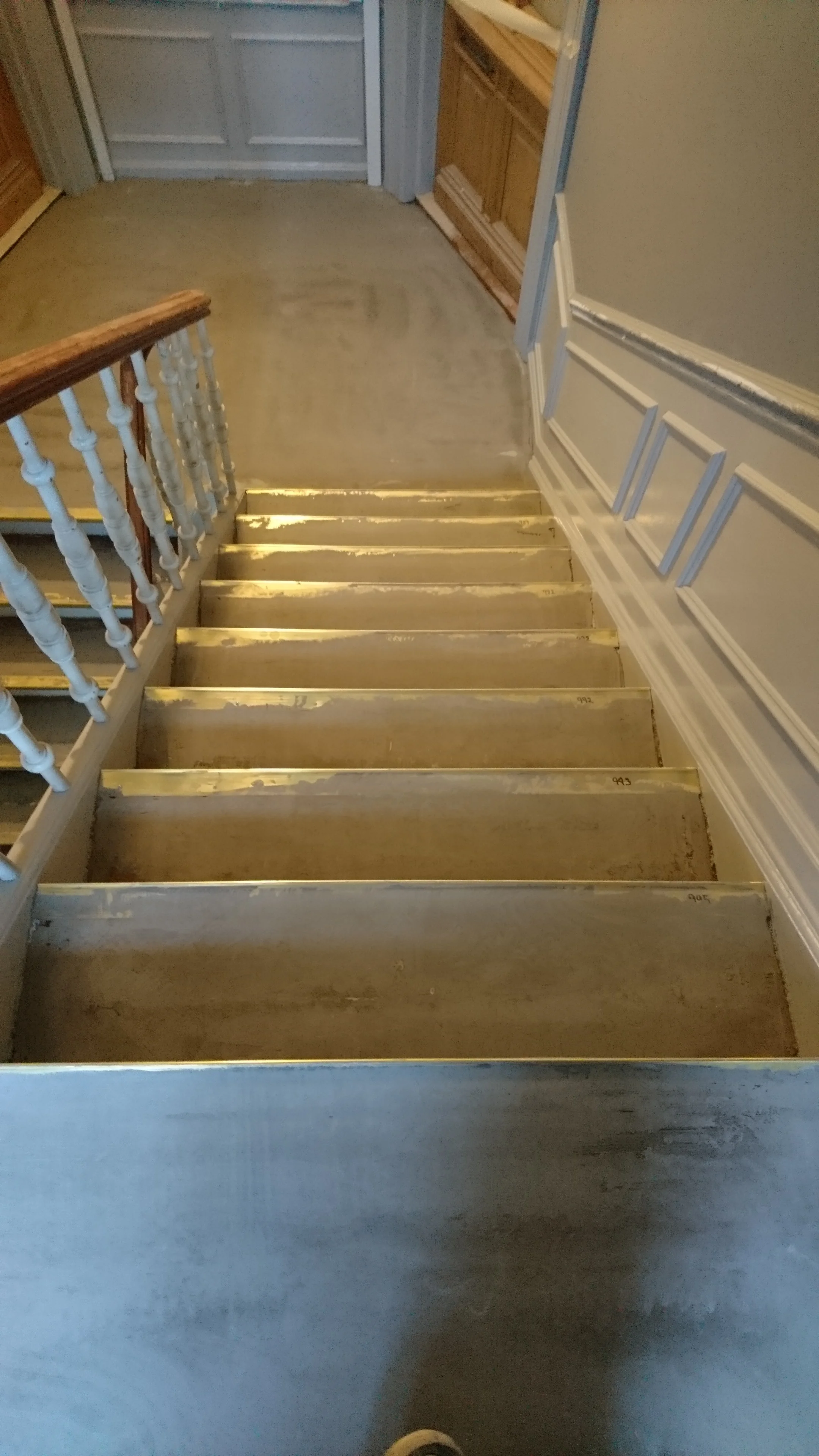 Trappe forberedt til linoleum