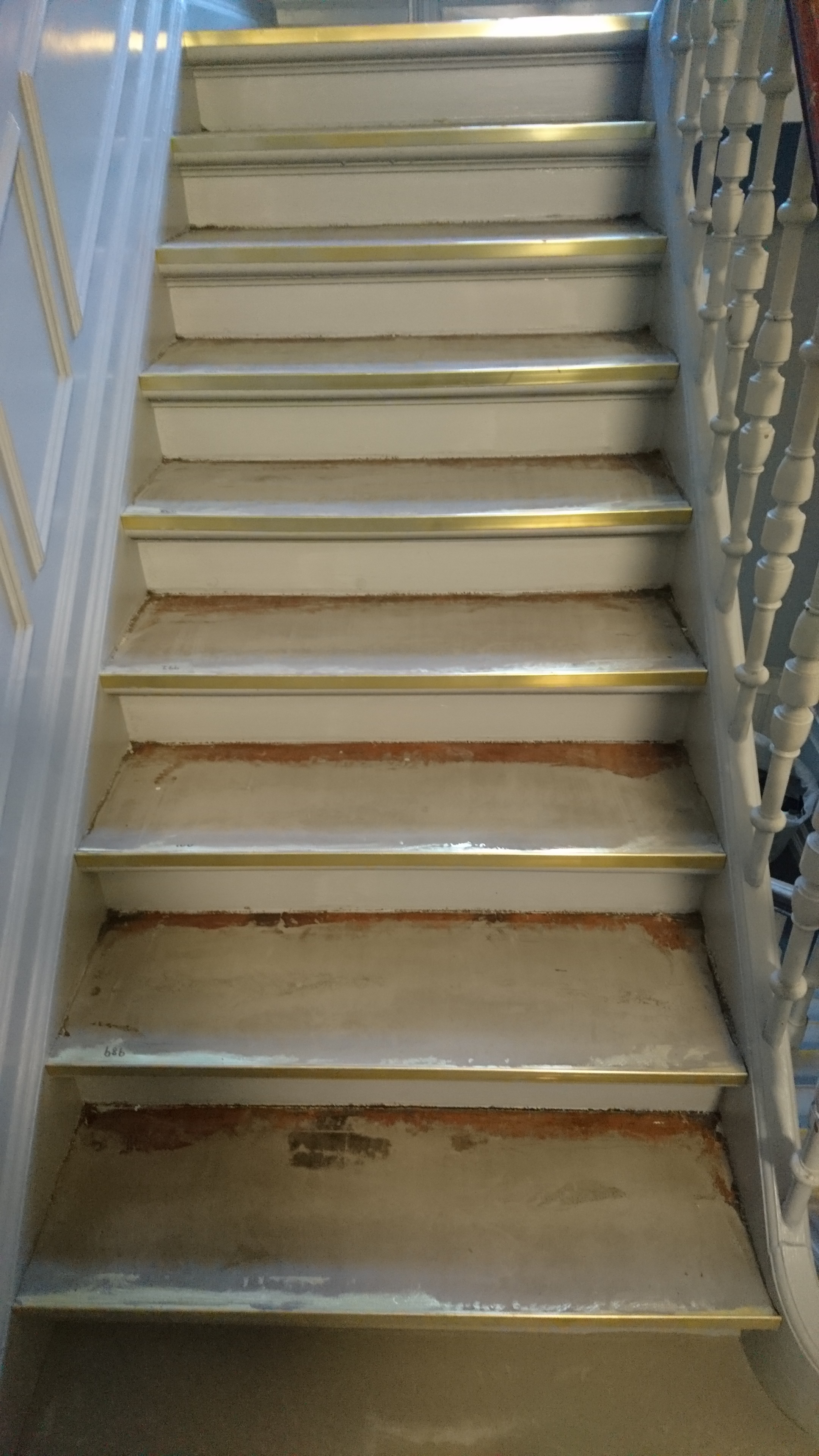 Trappe forberedt til linoleum