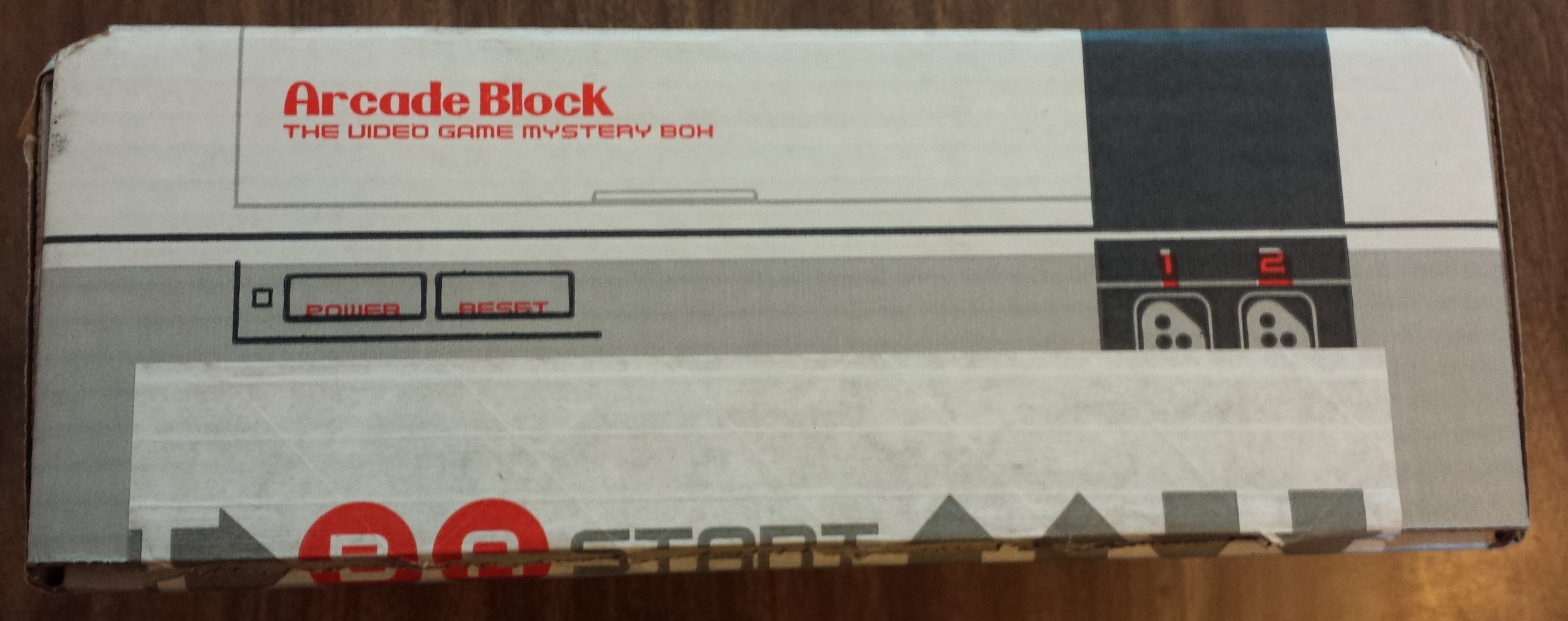 The front of the Arcade Block box