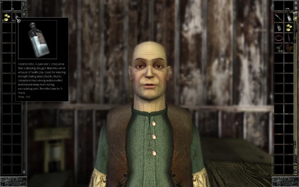 BALD. MUTE. LUNATIC. SKINFLINT.