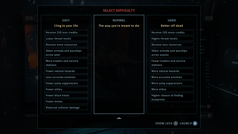 Difficulty Settings, Expanded