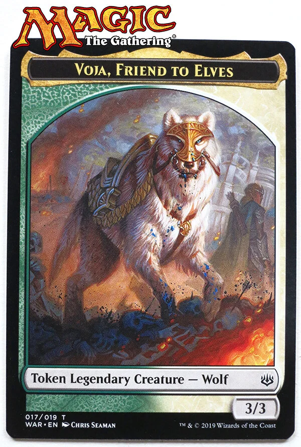 Voja, Friend to Elves- WOLF TOKEN- REG  Chris Seaman Illustration Studio