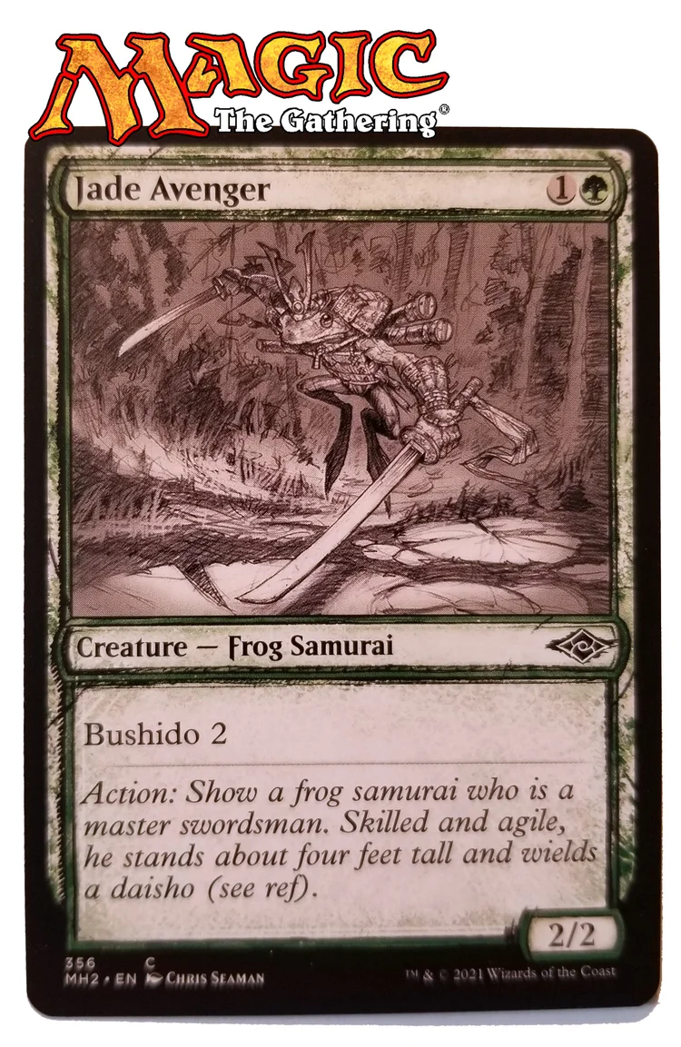 sketch cards mtg Arcbound Shikari (Sketch) [Modern Horizons 2] Jade Avenger SKETCH CARD- REG