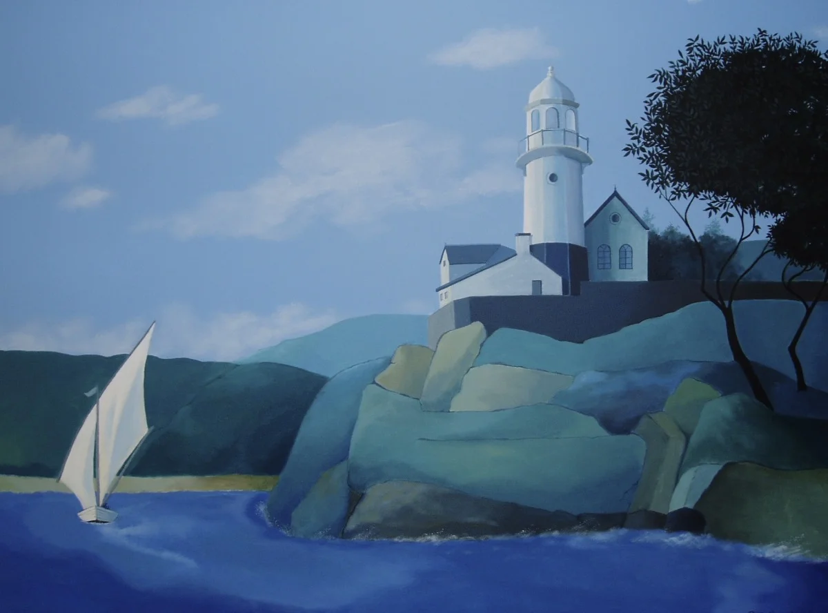 Lighthouse and Sailboat