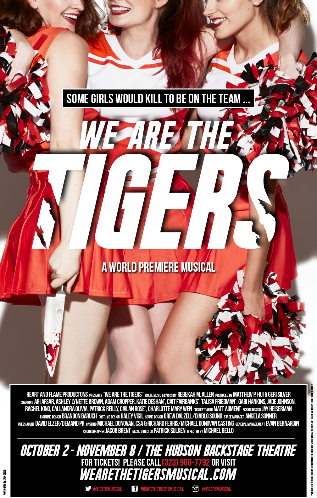  Musical Poster and Visual Identity (Genre: Dark Comedy)  2015   "We Are The Tigers"&nbsp;   Photographer:  Zack DeZon  
