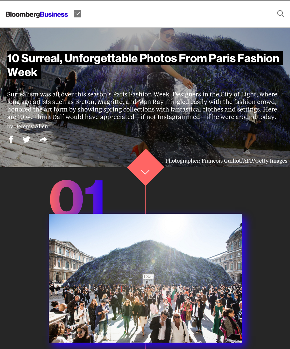  10 Surreal, Unforgettable Photos From Paris Fashion Week  October 2015   BLOOMBERG.COM  