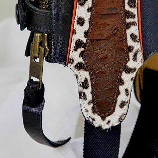 leather zipper pull