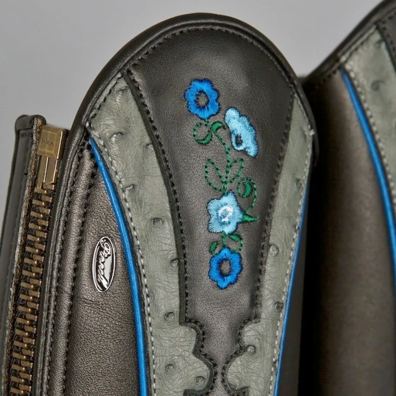 Half Chap with Embroidered Flowers