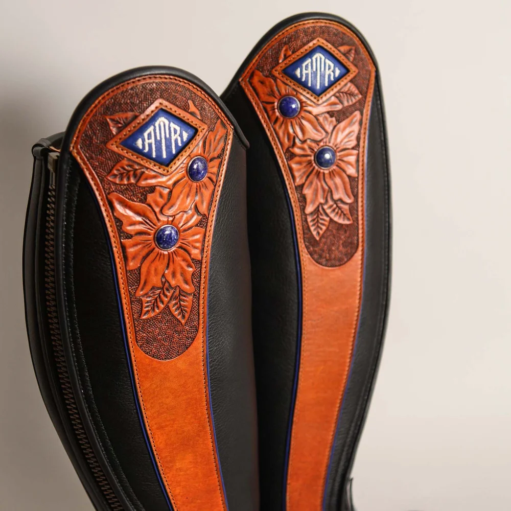 Fentes En Cuir Sur Mesure (Chaps) - Pour Équitation De Concours - Marque R Bar K - Neuf Made In USA