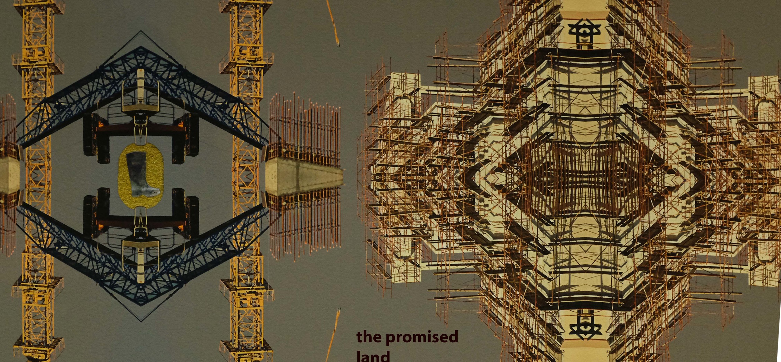  ‘The Promised land’ had me narrating themes in the context of the UAE, exploring the visual landscape built every day by an expatriate labor class who will never occupy what they create, a vital yet voiceless sector of society.  &nbsp;To create this