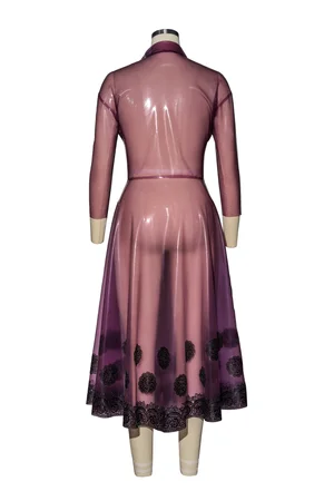chinese dress ladies Black Wet Look and Lace Dress, Pleather Mini Dress – 3wishes.com main image 0