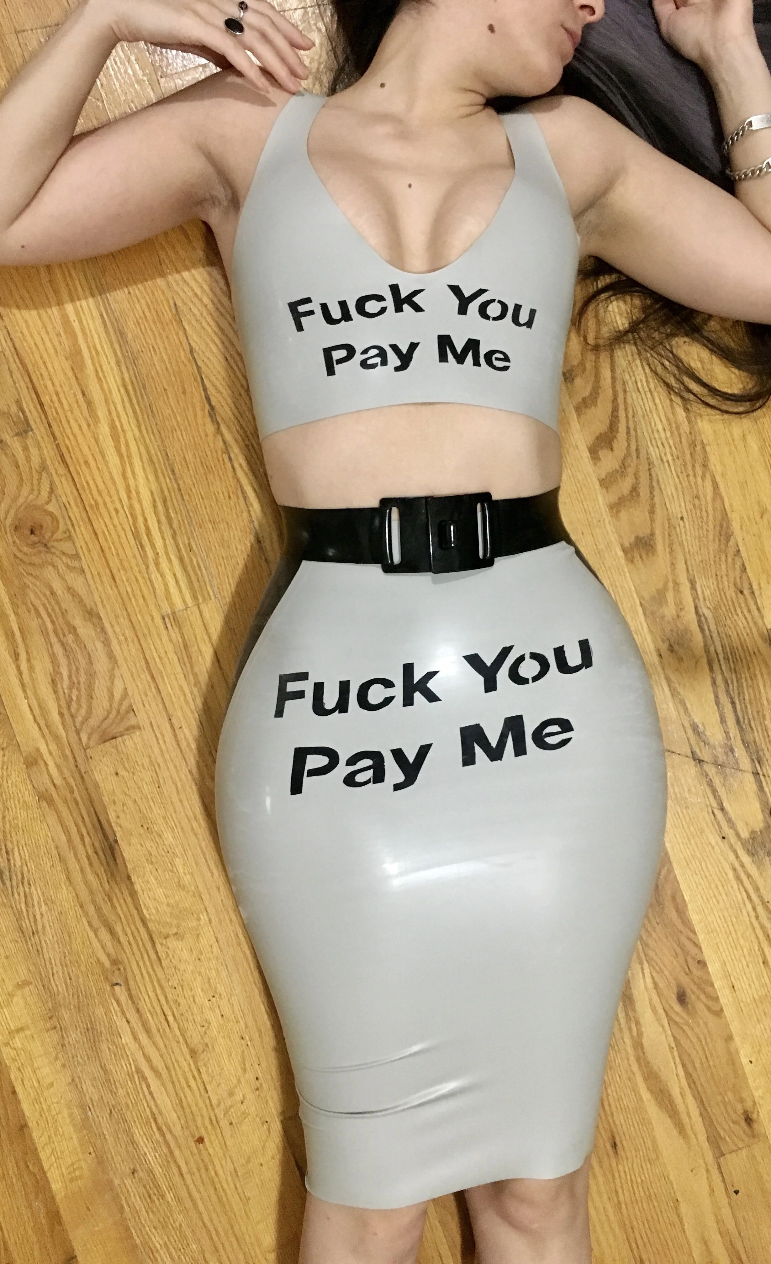 BabyLove's Latex FUPM Curvy Pencil Skirt