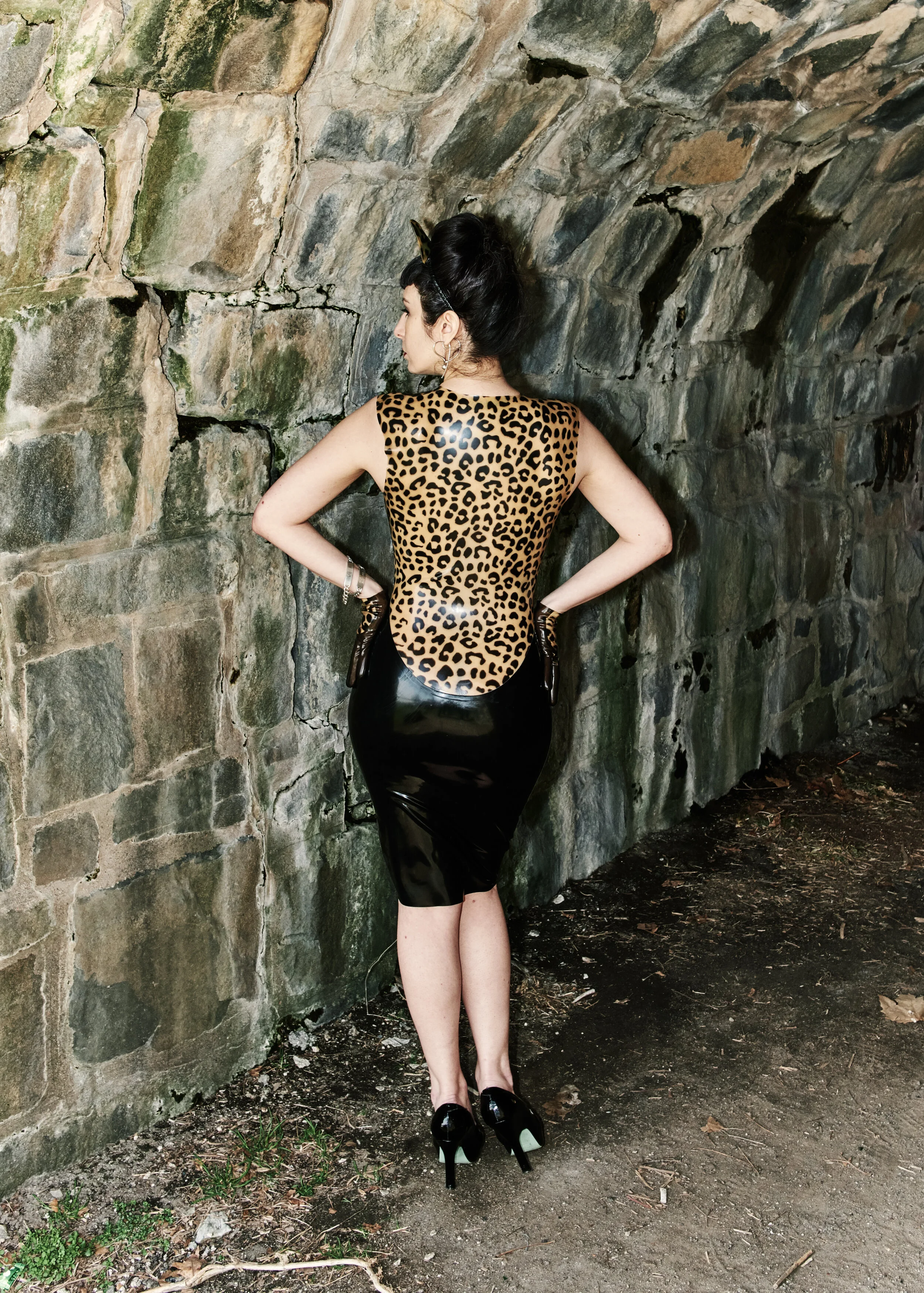 BabyLove's Latex Leopard Sweetheart Dress