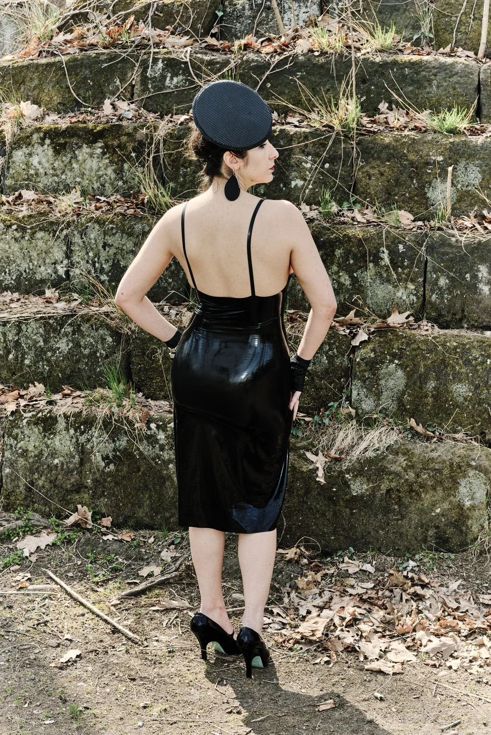 latex backless dress Pamela Dress – Handmade Latex Open Back Dress | Vex Clothing main image 0