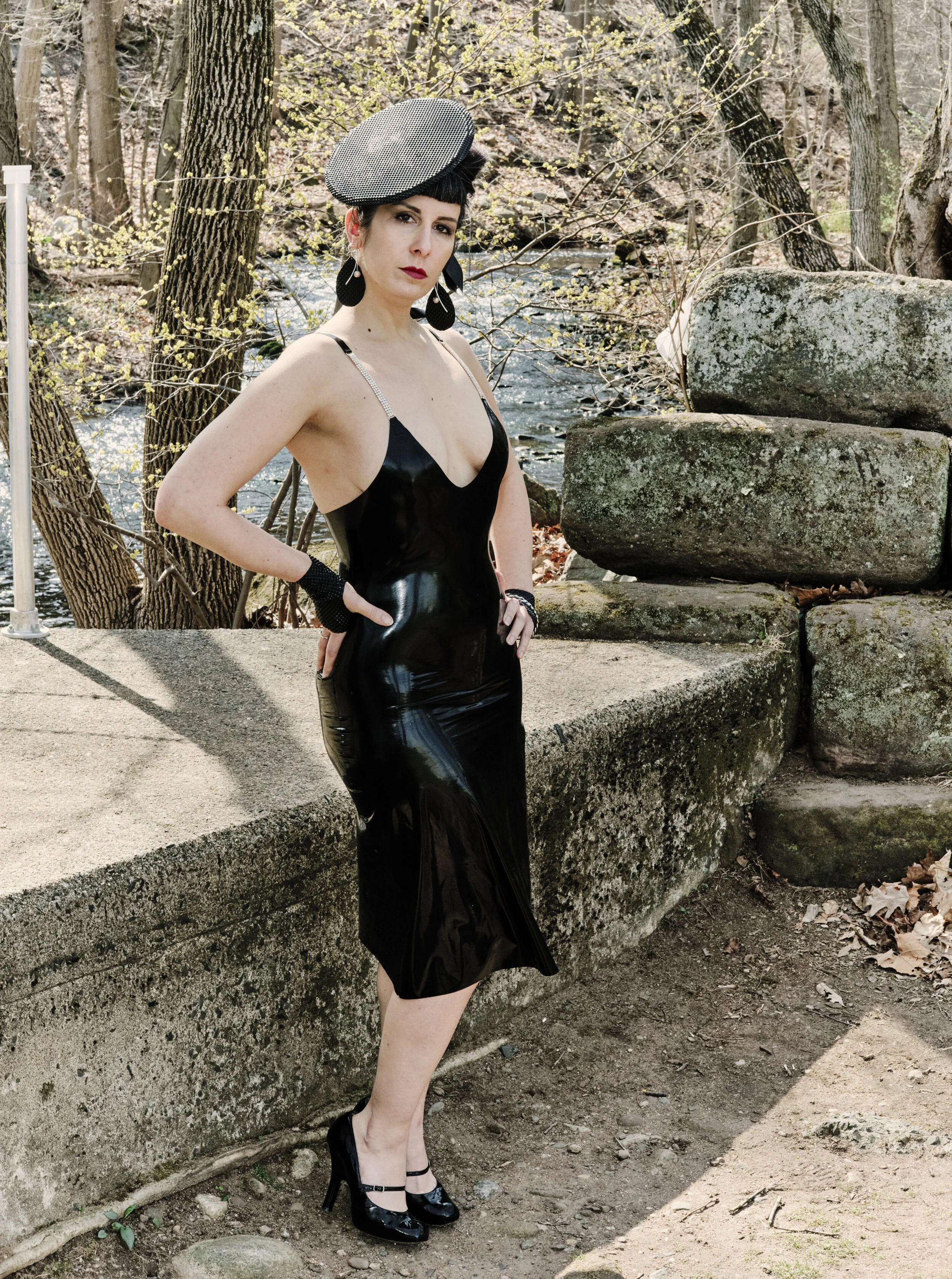 BabyLove's Latex Crystal Strap Slip Dress