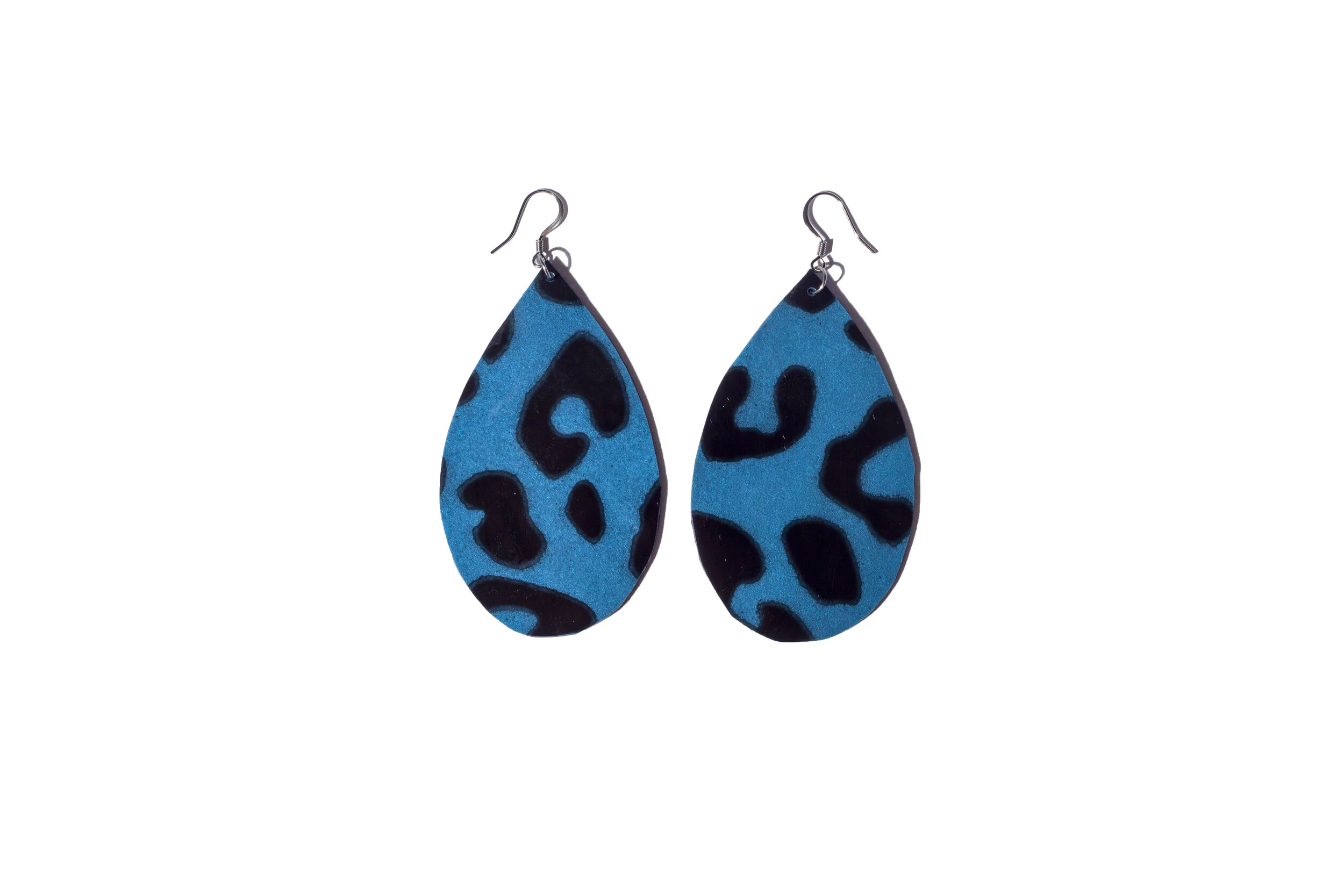 BabyLove's Latex Leopard Teardrop Earrings