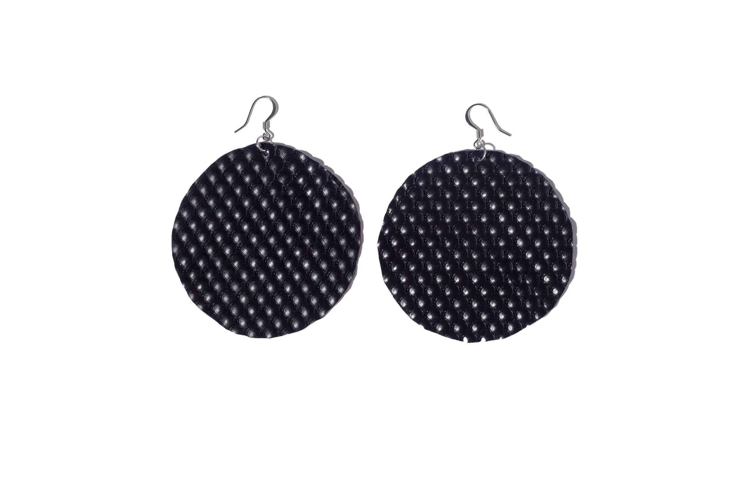 BabyLove's Latex Textured Disk Earrings