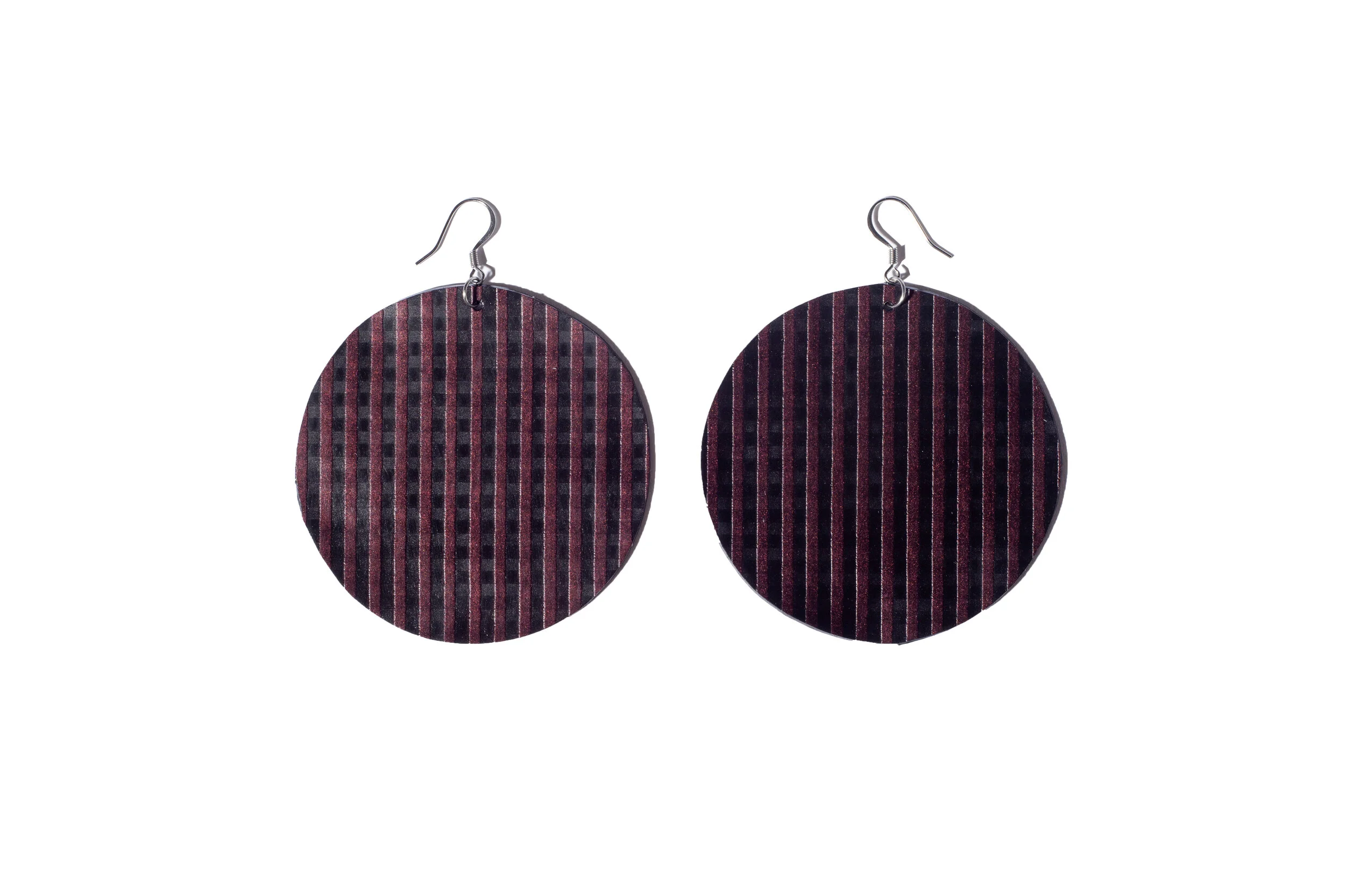 BabyLove's Latex Textured Disk Earrings