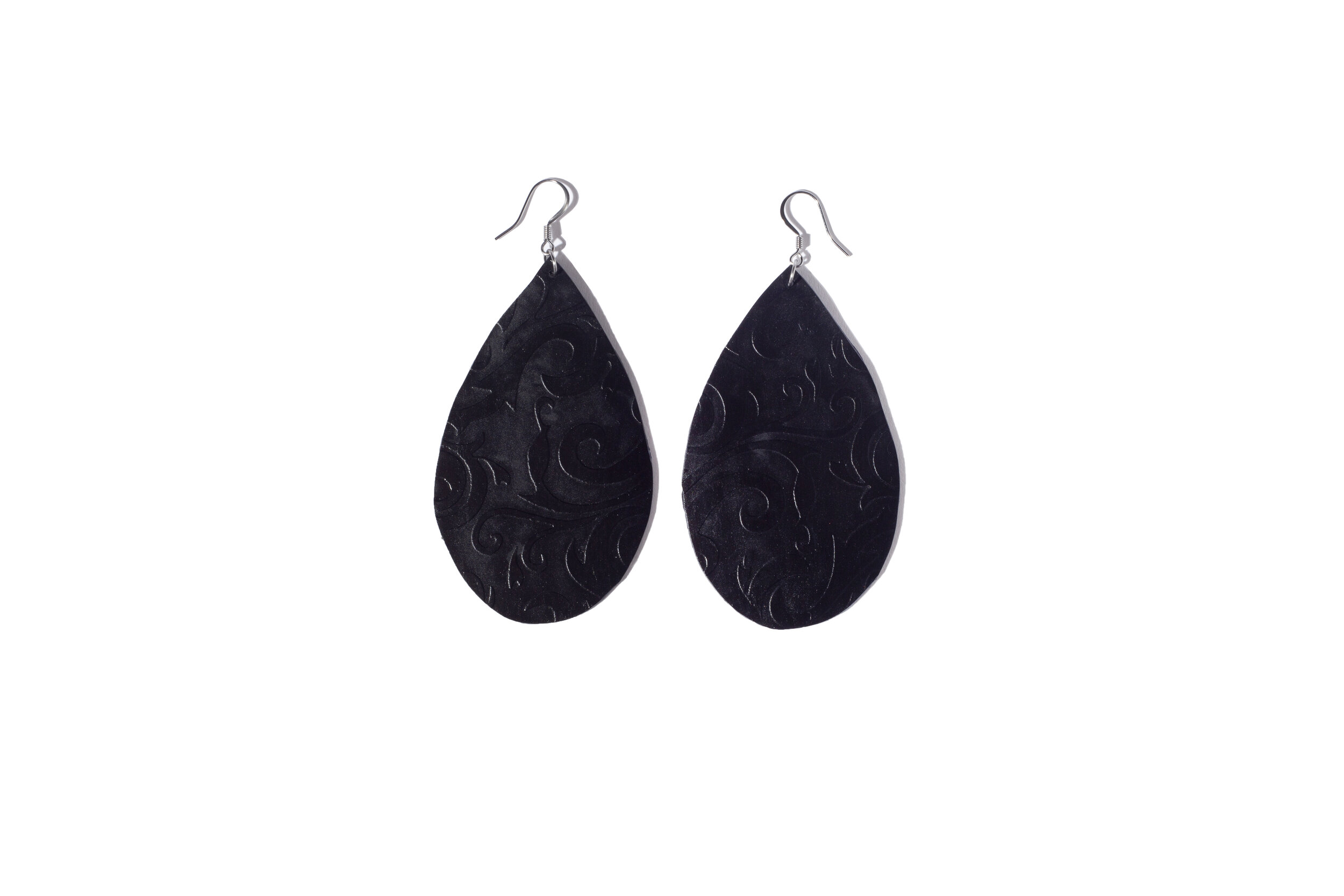 BabyLove's Latex Textured Teardrop Earrings