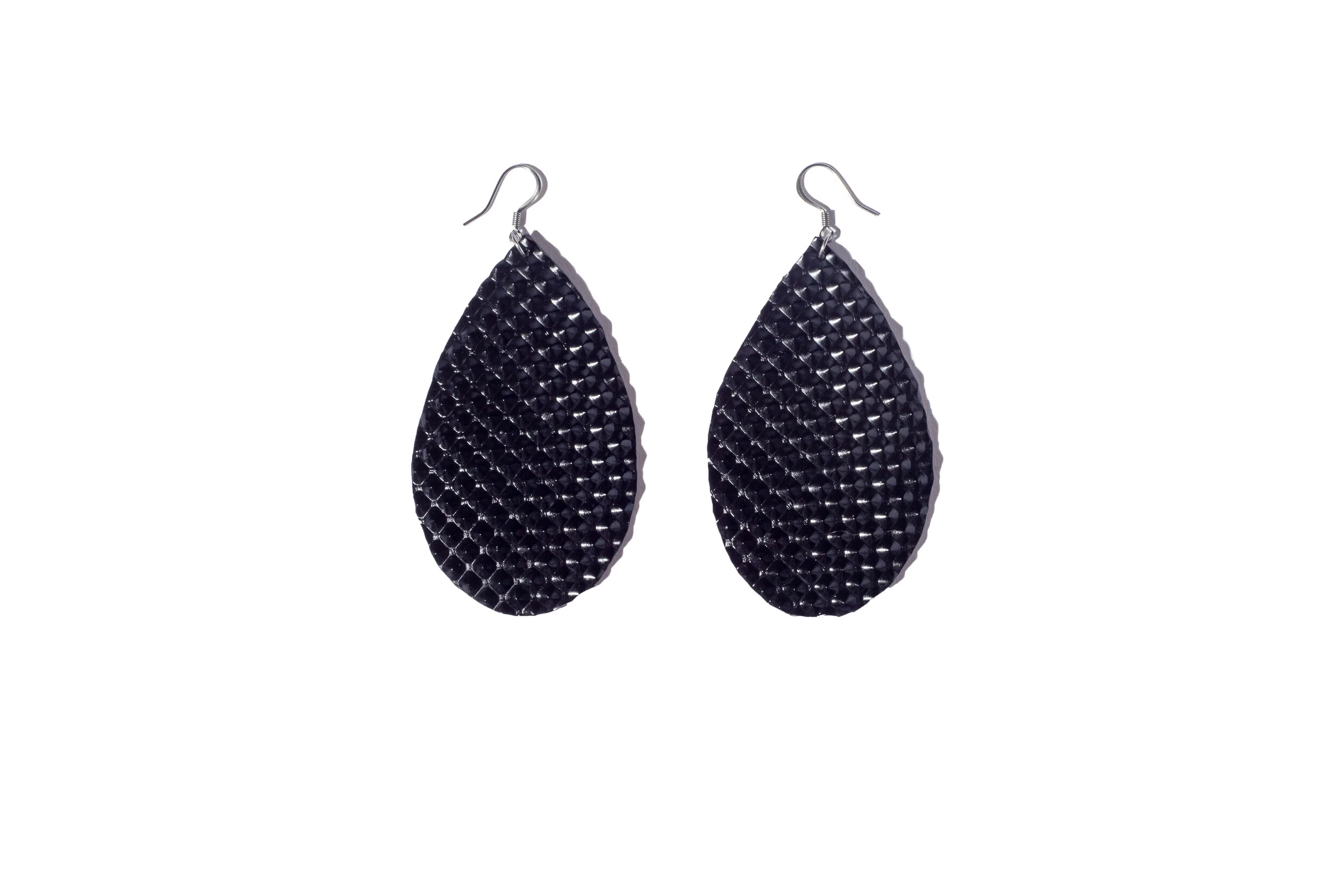 BabyLove's Latex Textured Teardrop Earrings