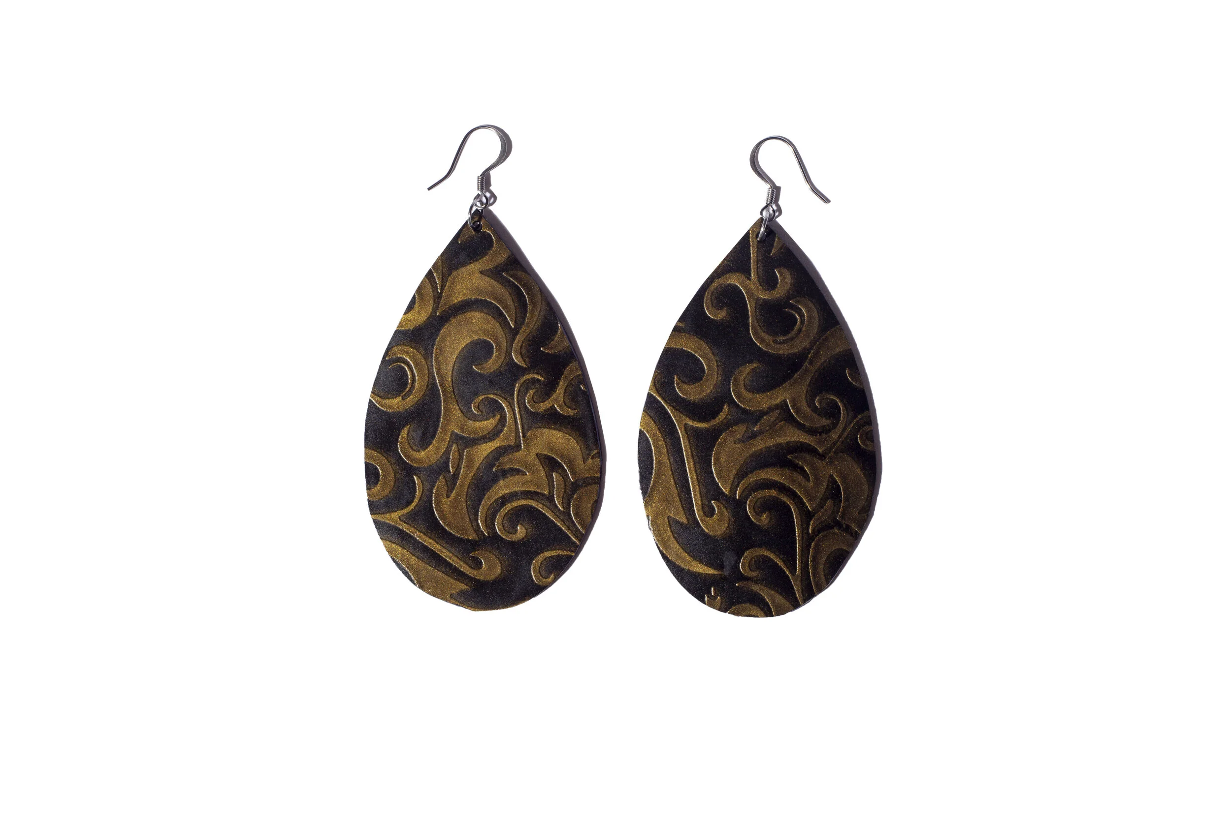 BabyLove's Latex Textured Teardrop Earrings